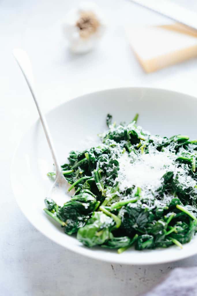 Spinach With Butter + Parmesan - Coley Cooks