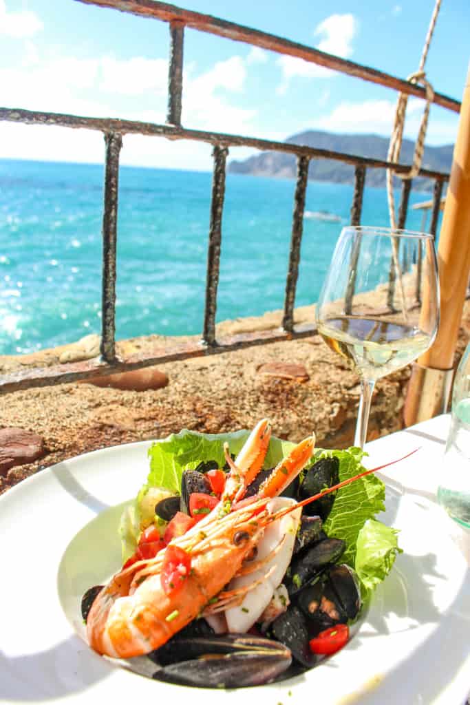 Seafood Salad in Vernazza, Cinque Terre, Italy