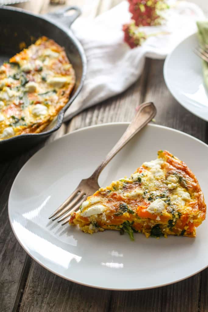 Butternut Squash, Bacon, Kale + Goat Cheese Frittata