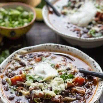 Black Bean Soup with Bacon + Beer