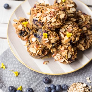 Blueberry Almond Baked Oatmeal Cups with Dream Ultimate Almond