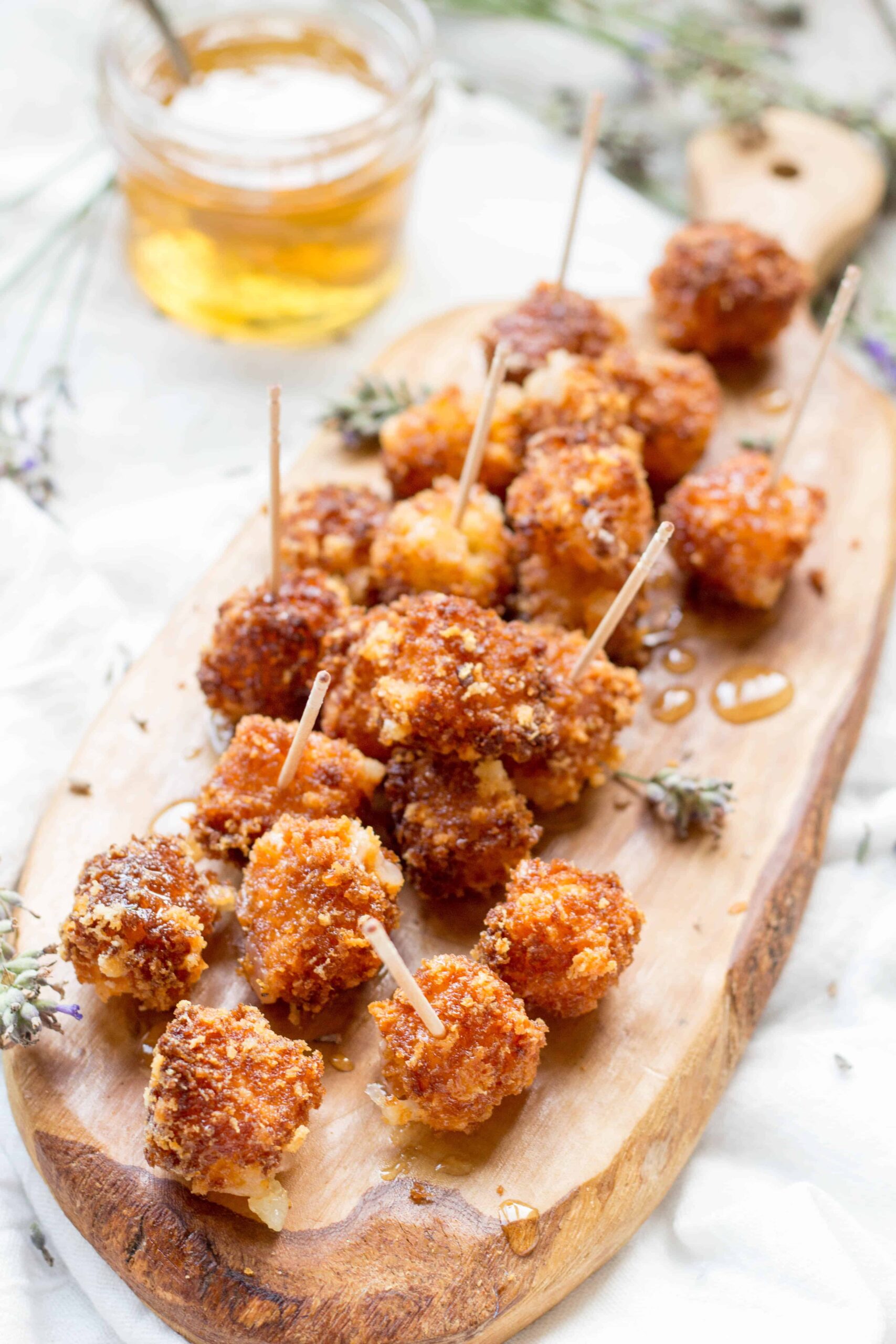 Fried Manchego Cheese with Lavender Honey (Video!)