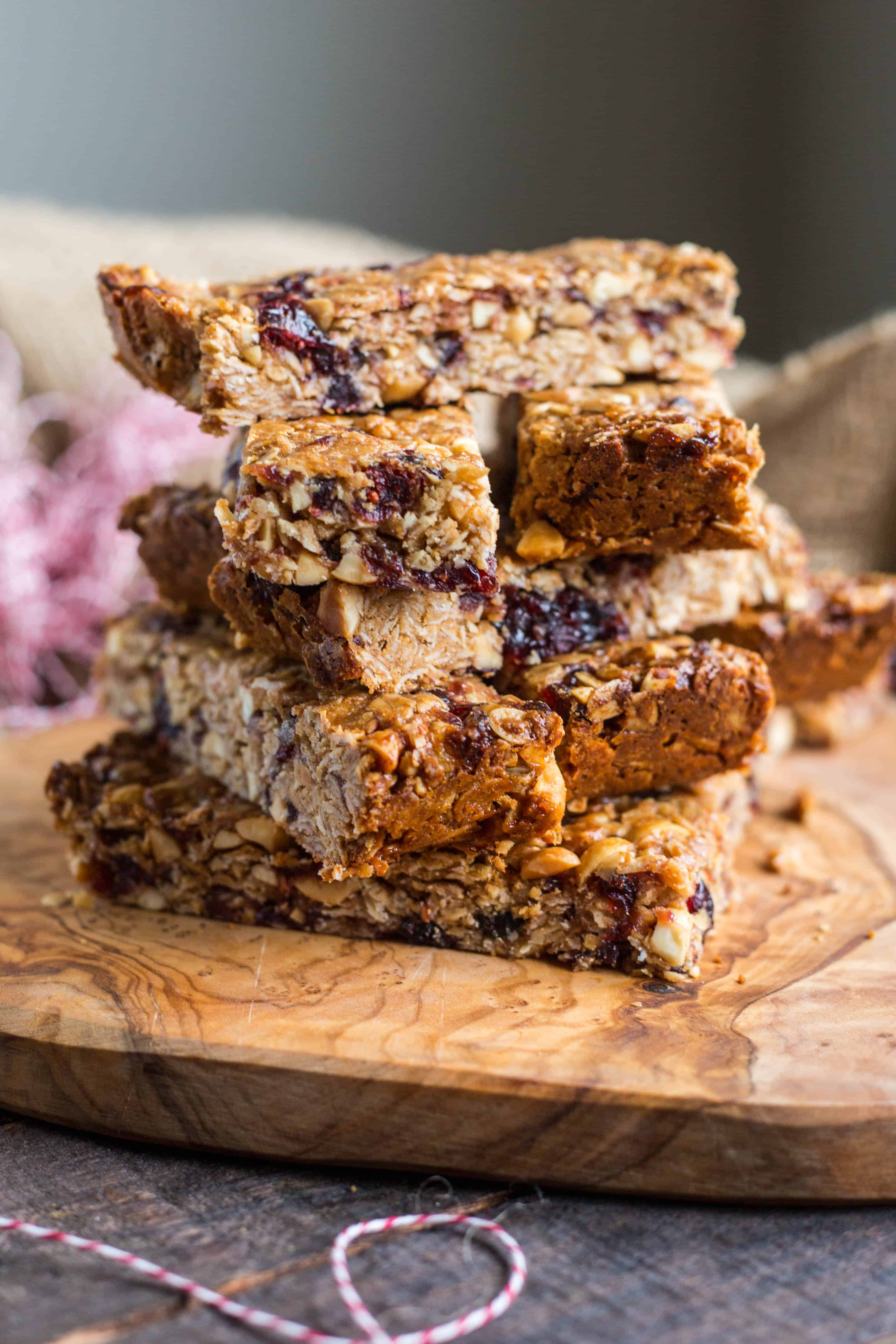 Peanut Butter and Jelly Granola Bars (Video!)