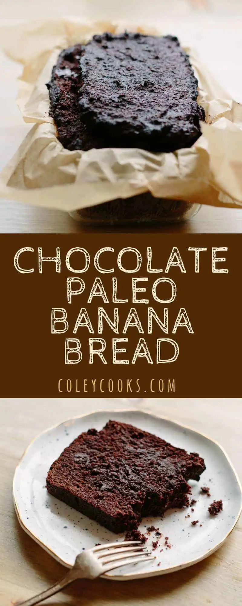 DOUBLE CHOCOLATE PALEO BANANA BREAD | Dairy, Grain, + Refined Sugar Free, but it tastes like chocolate cake! | ColeyCooks.com