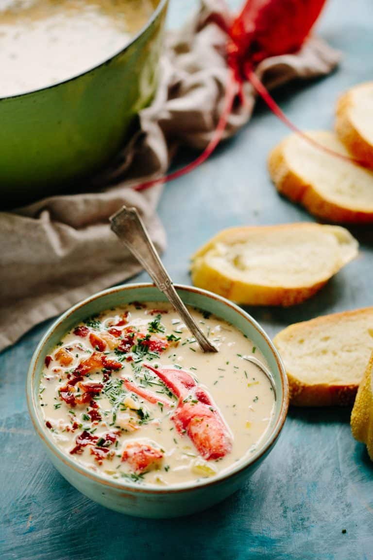 Lobster Chowder with Corn and Bacon