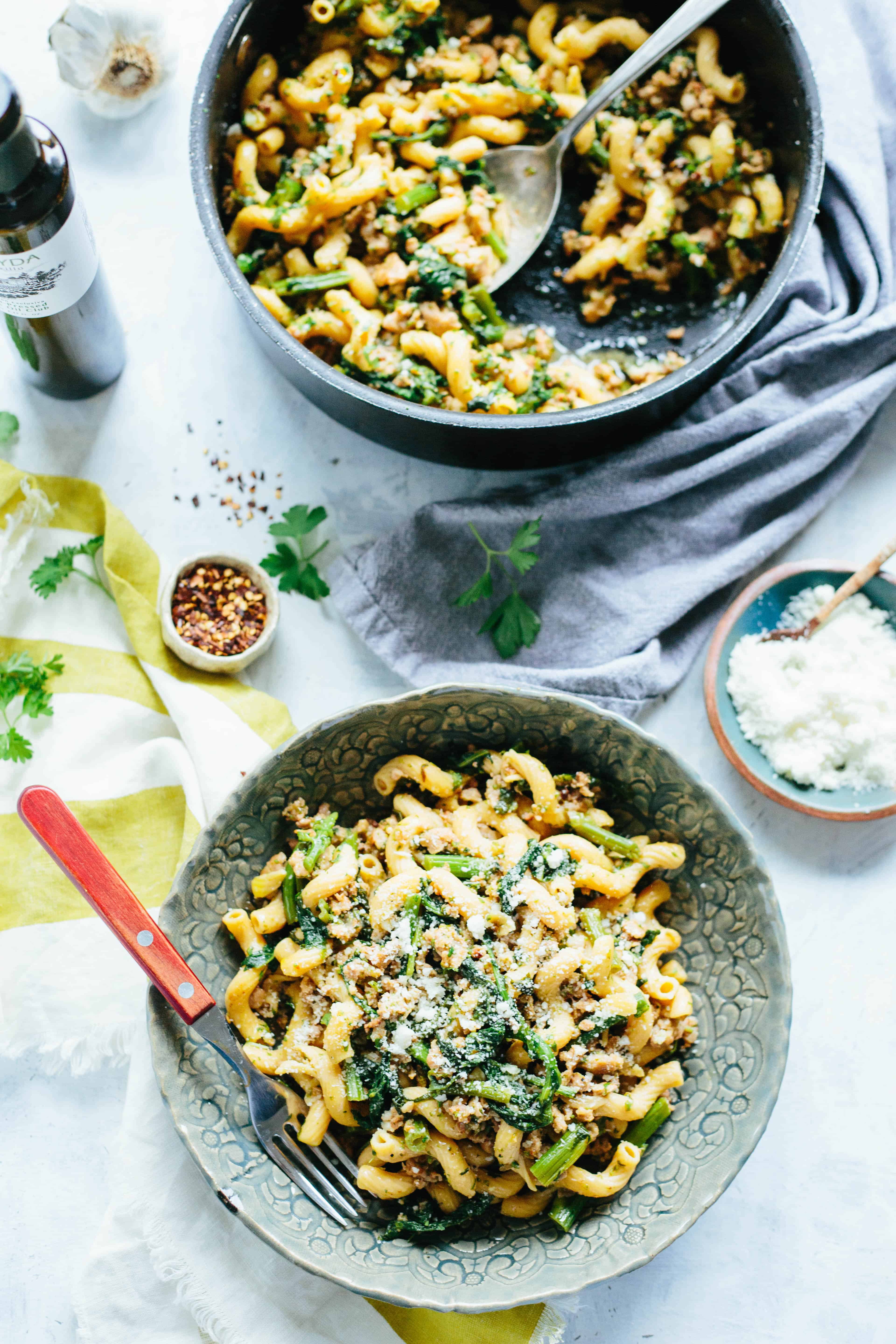 Chick Pea Pasta with Sausage + Broccoli Rabe | Coley Cooks...