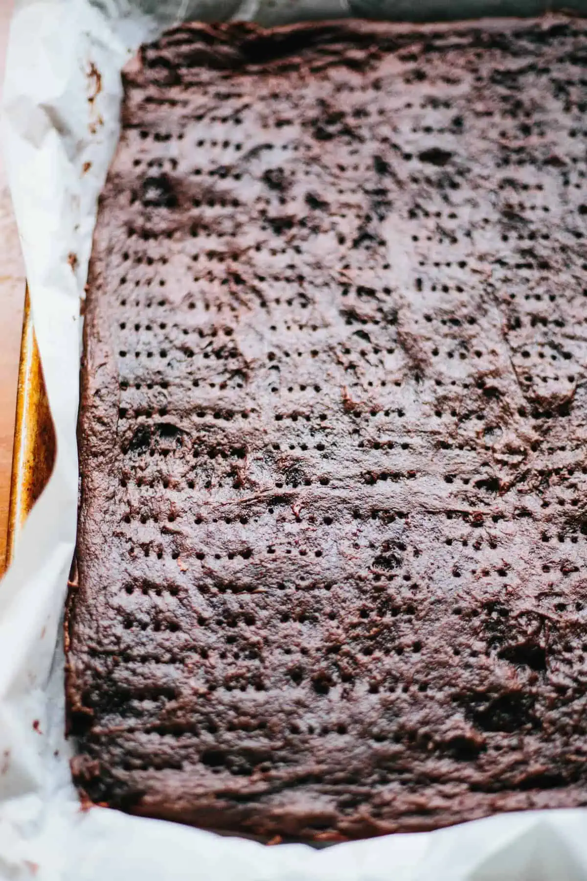 Giant baked chocolate sheet cookie for homemade ice cream sandwiches