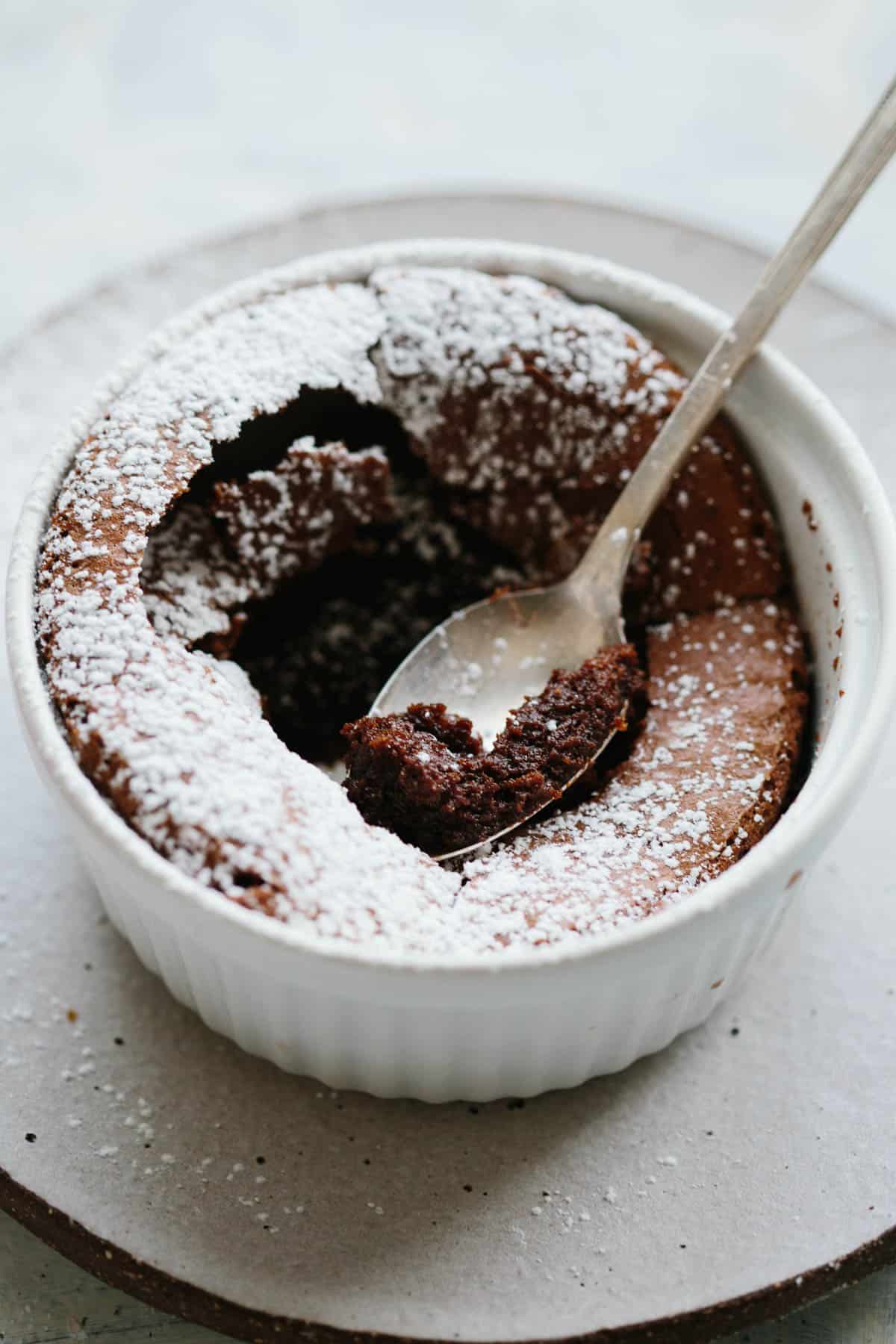 Flourless Chocolate Soufflé for Two | Two Plaid Aprons