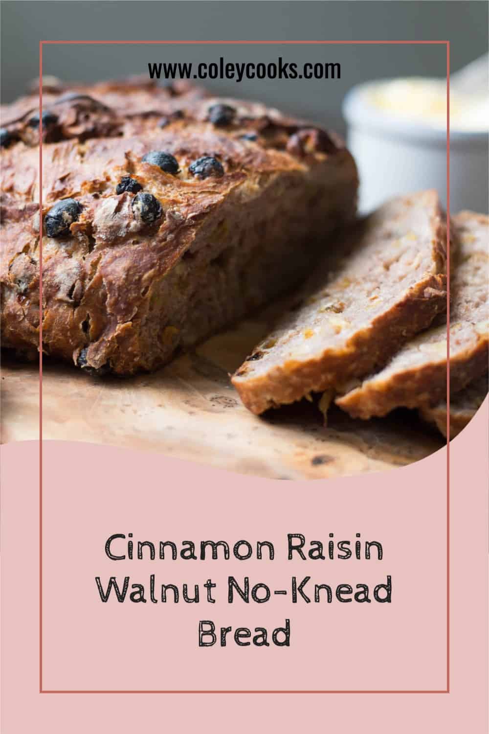 Cinnamon Raisin Walnut No-Knead Bread