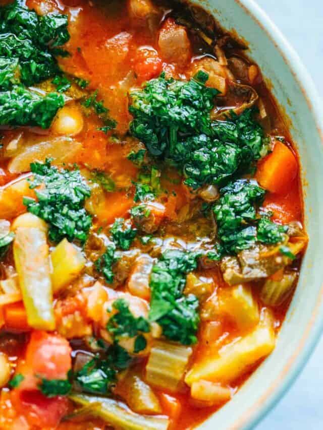 Easy Vegetable Minestrone Soup Story