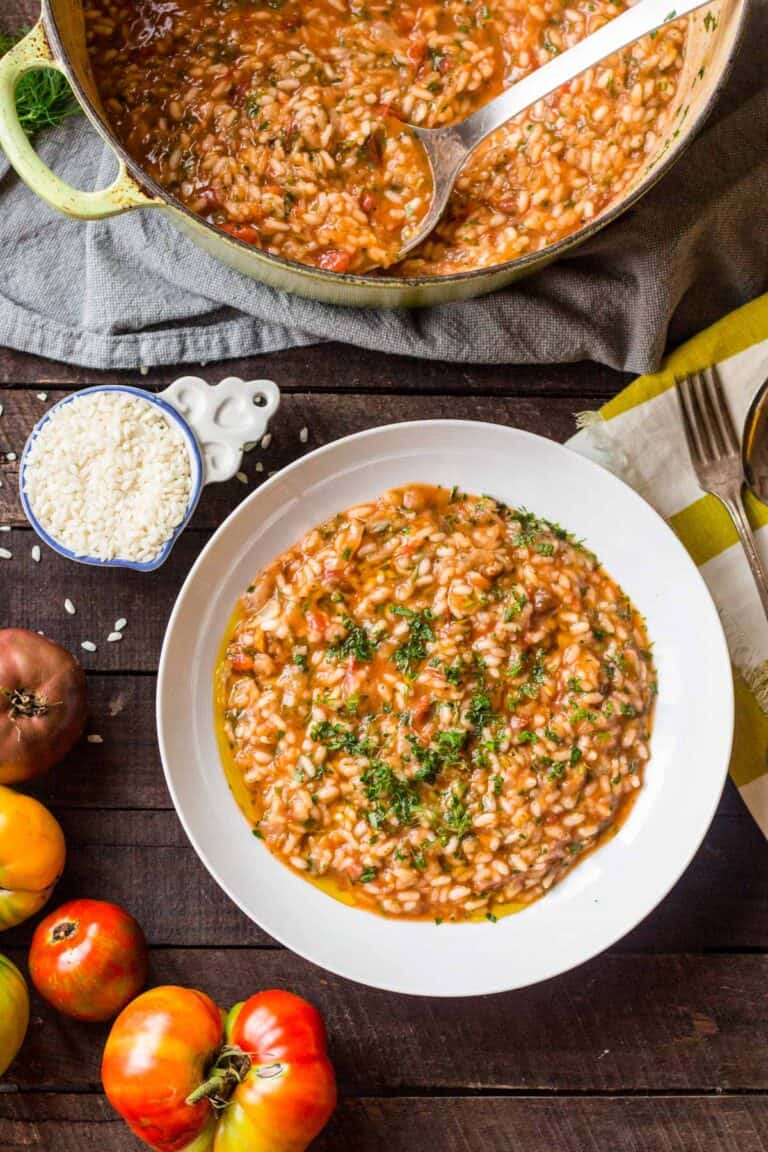 Summer Tomato Risotto with Fennel and Fresh Herbs