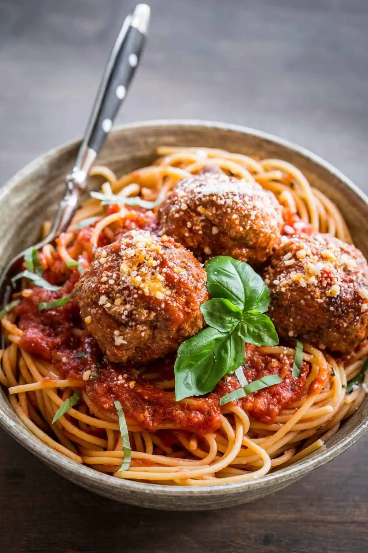 Spaghetti with Italian meatball recipe.