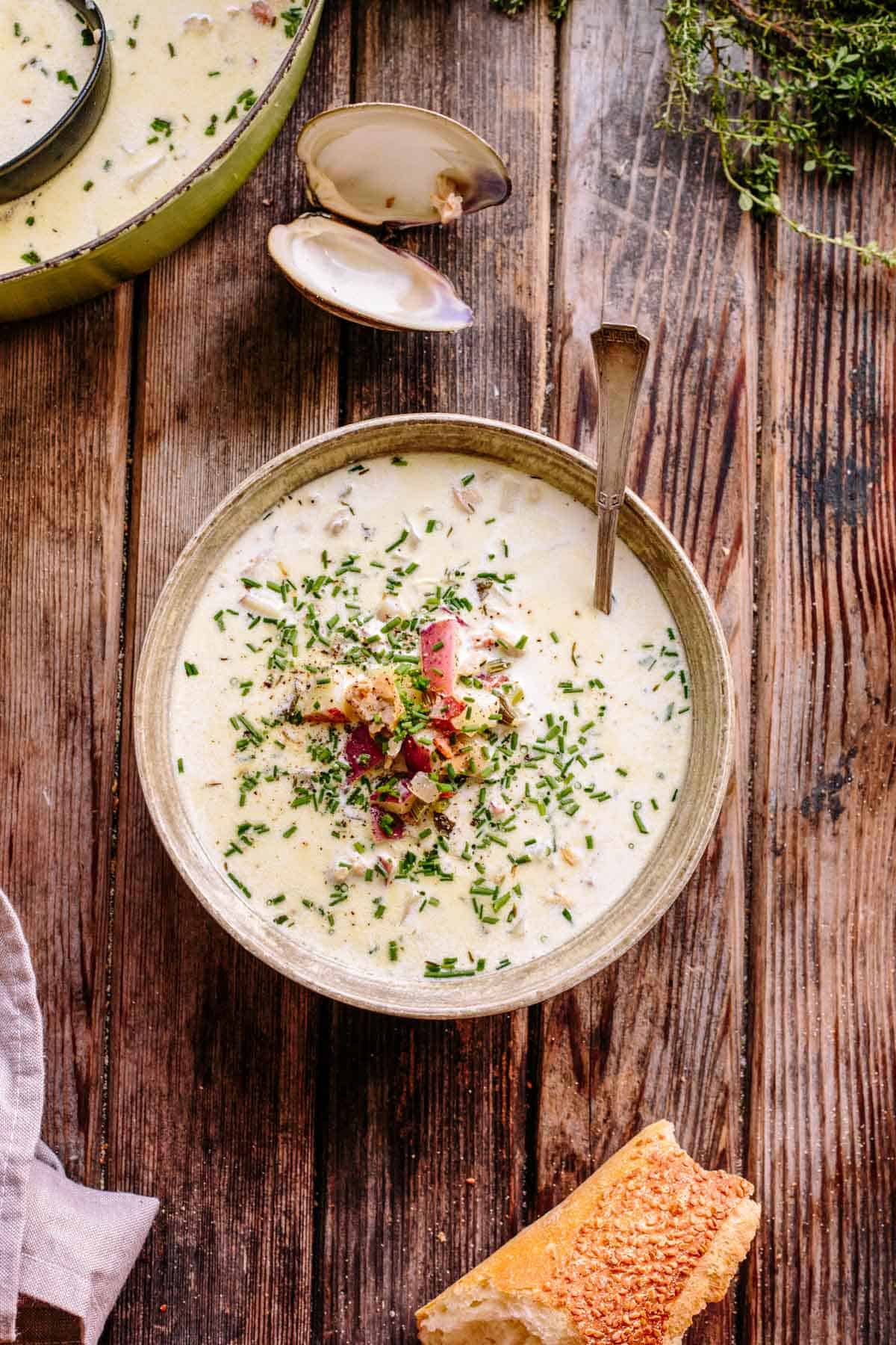 The Best Classic New England Creamy Clam Chowder - Coley Cooks