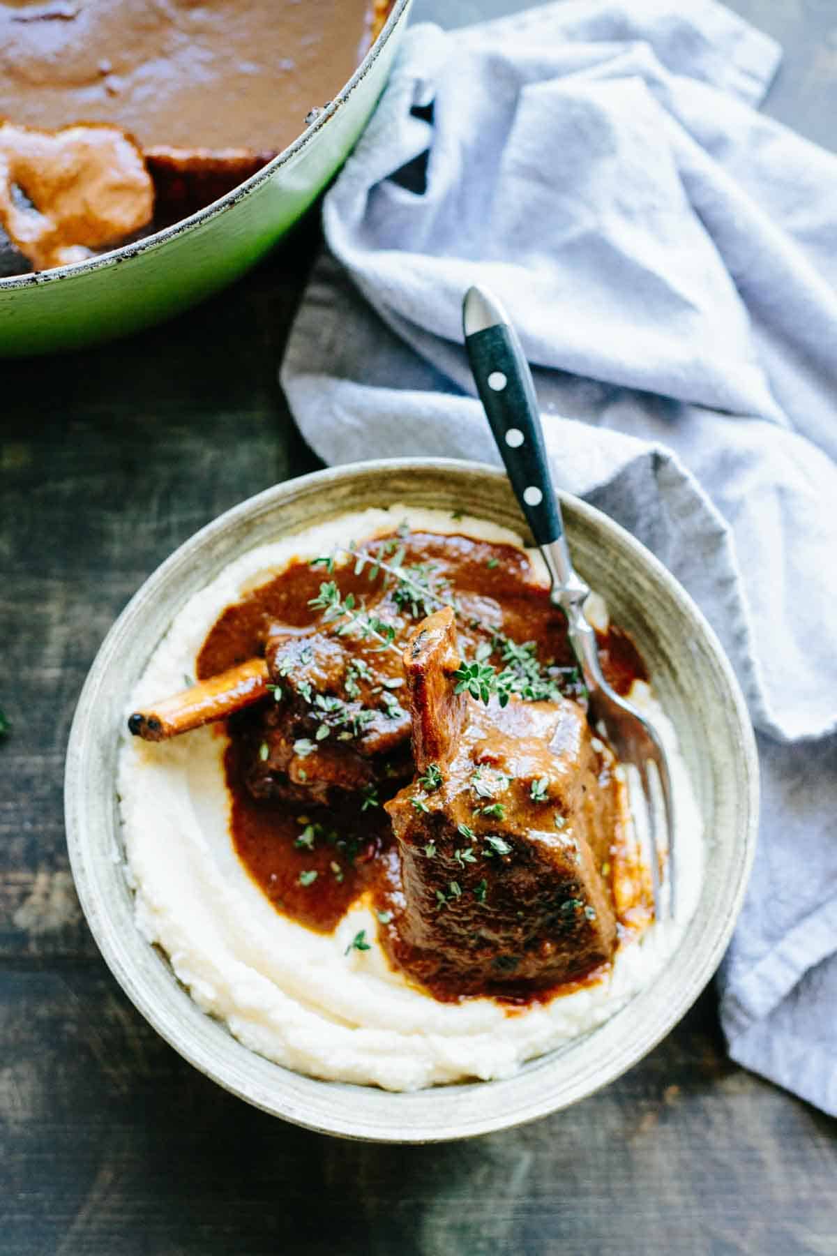 Braised beef dish served with savory sauce.