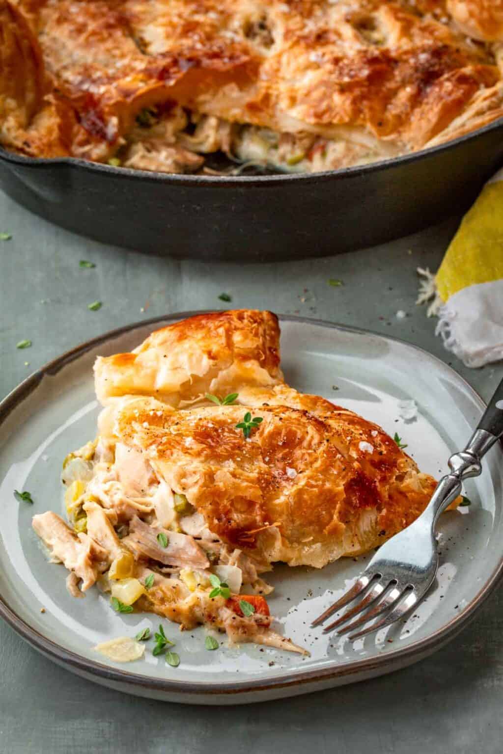 Easy Leftover Turkey Pot Pie with Puff Pastry Crust Coley Cooks