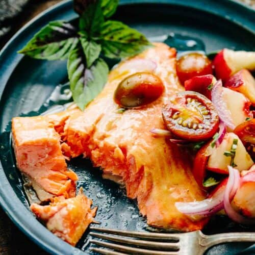 Cedar Planked Wild Salmon with Maple Mustard Glaze