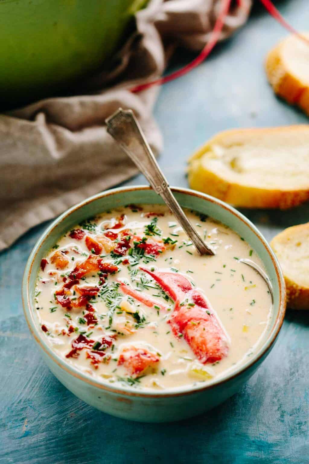 Lobster Chowder with Corn and Bacon - Coley Cooks