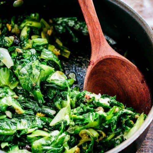 Escarole Recipe with Olives and Capers Coley Cooks